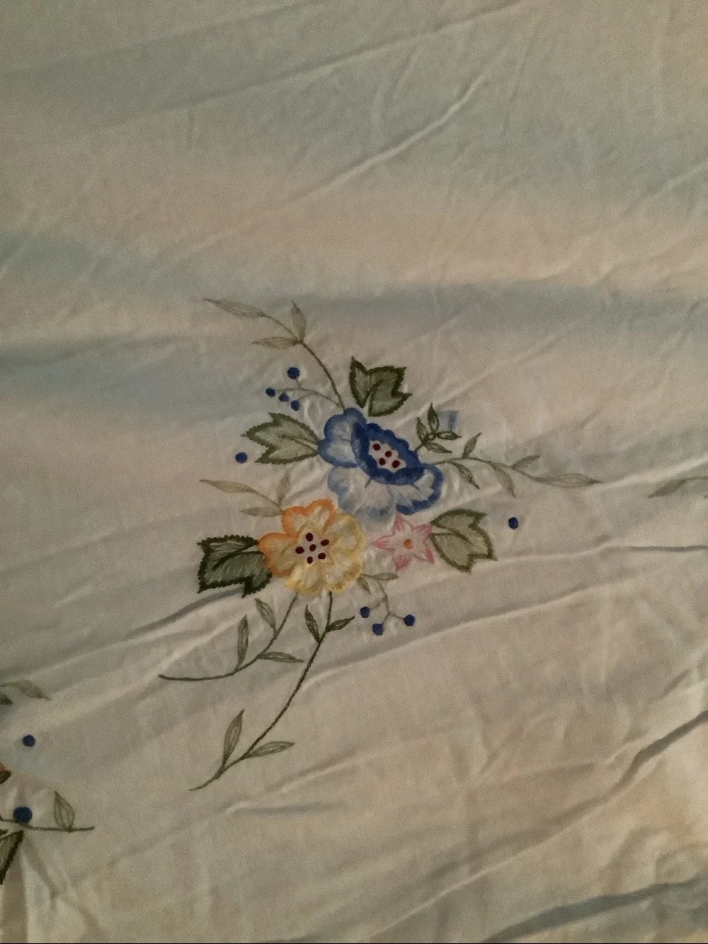 Vintage Embroidered Floral Cotton Bedding